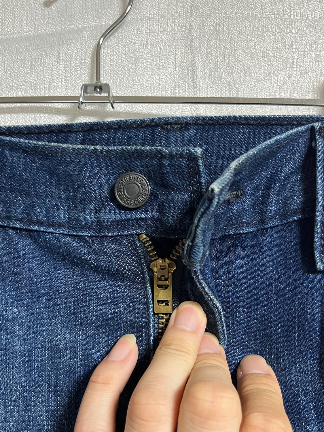 리바이스 511 데미지 워싱 진청 데님 팬츠 33 상품이미지4