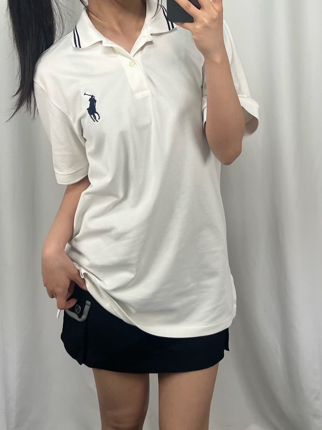 폴로 화이트 반팔 카라티 상품이미지2