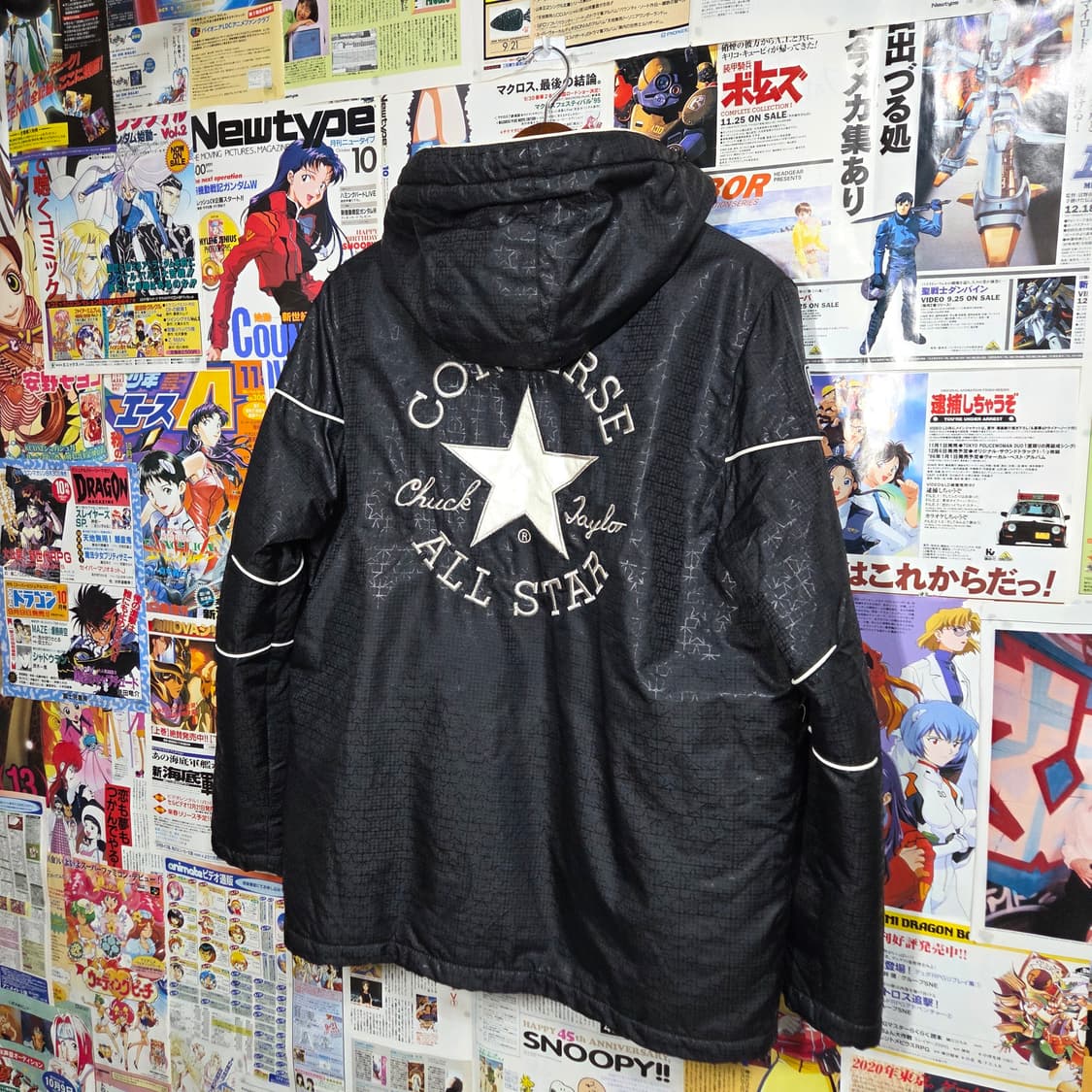 컨버스 올 스타 자수 별 패턴 후드 패딩 점퍼 상품이미지2