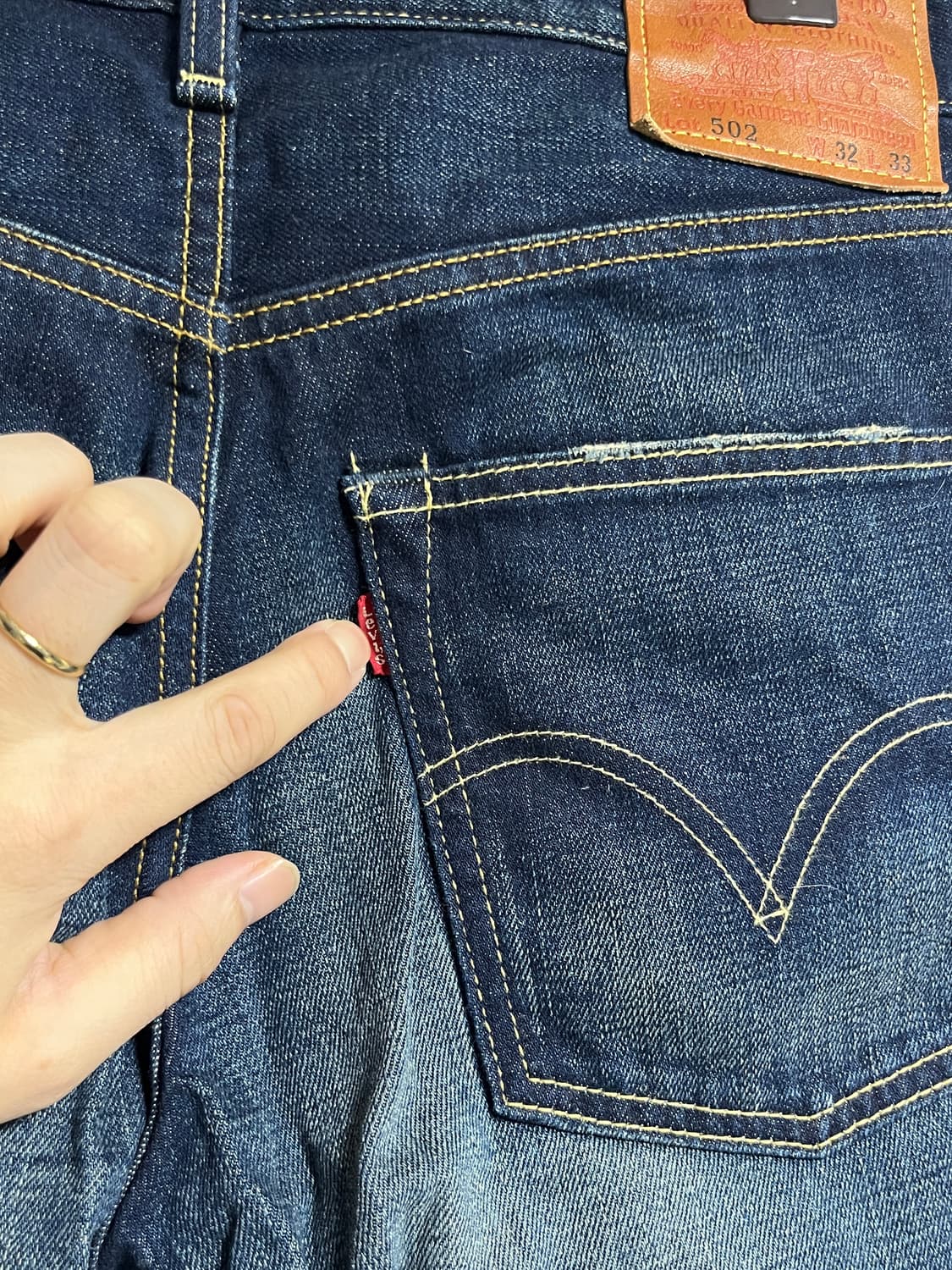리바이스 502 워싱 데님팬츠 32 상품이미지6