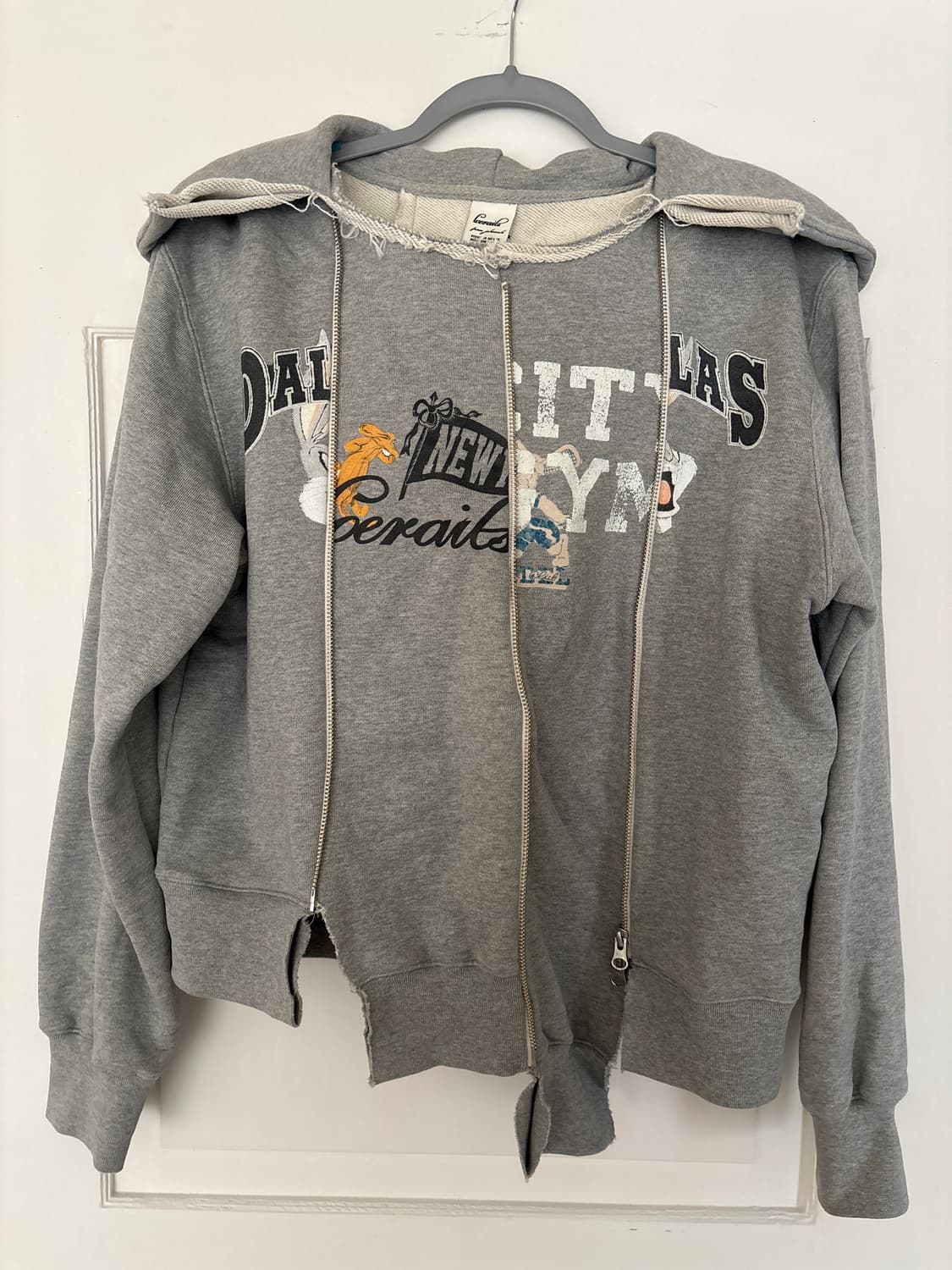 로레일즈 언발란스 로우 컷 후디 상품이미지4