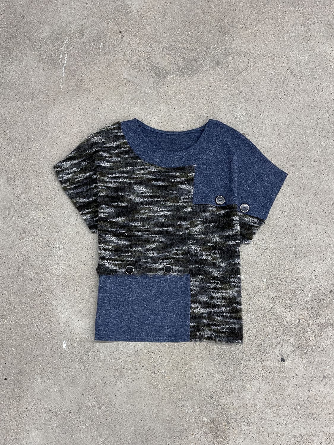 Military Boucle Button Knit 0060 상품이미지4