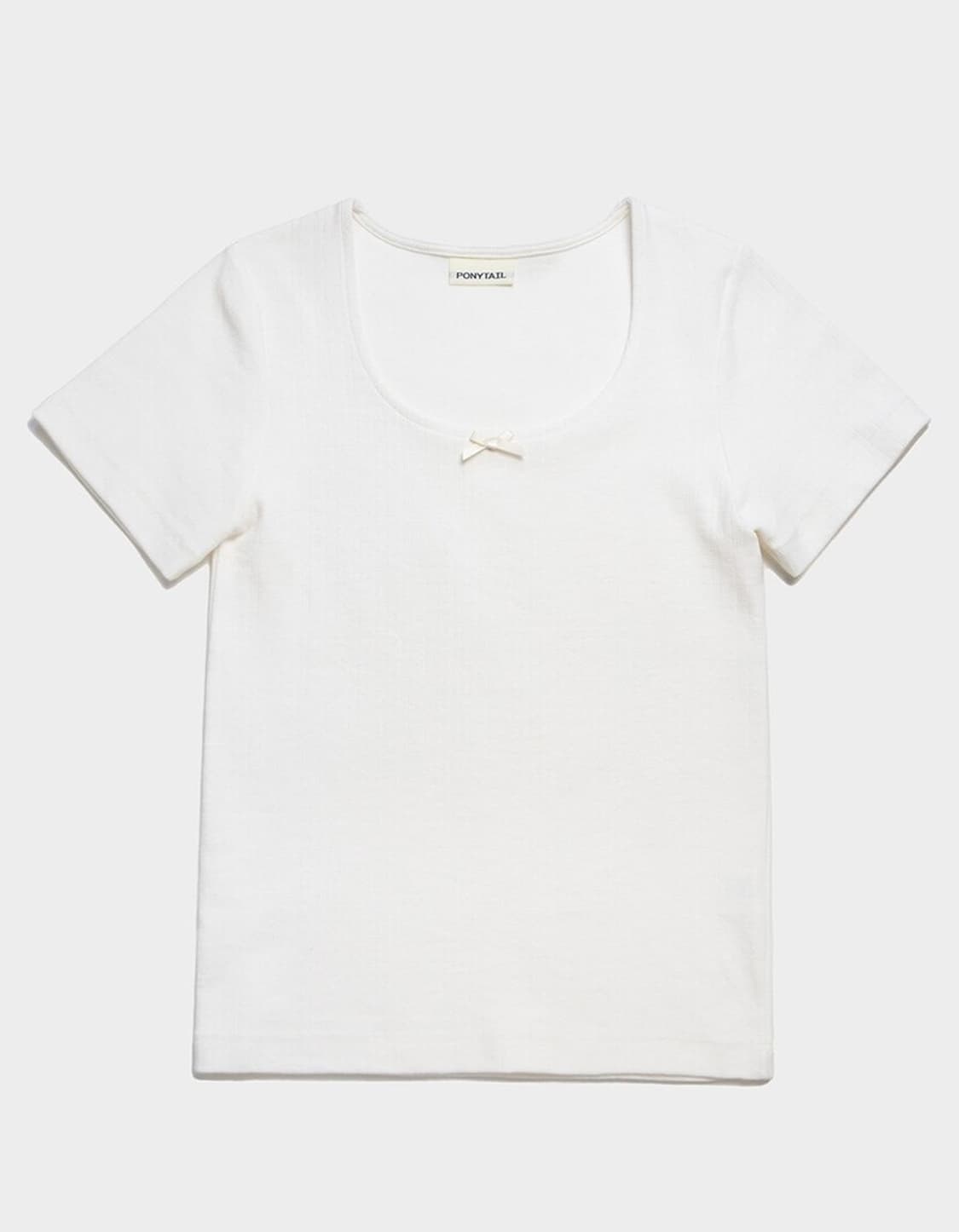 포니테일 Petit Ribbon T-Shirts (WHITE) 상품이미지4
