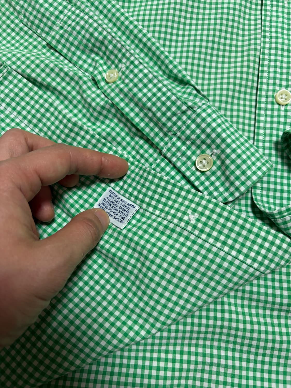 L) 폴로 랄프로렌 깅엄체크 셔츠 그린 상품이미지7