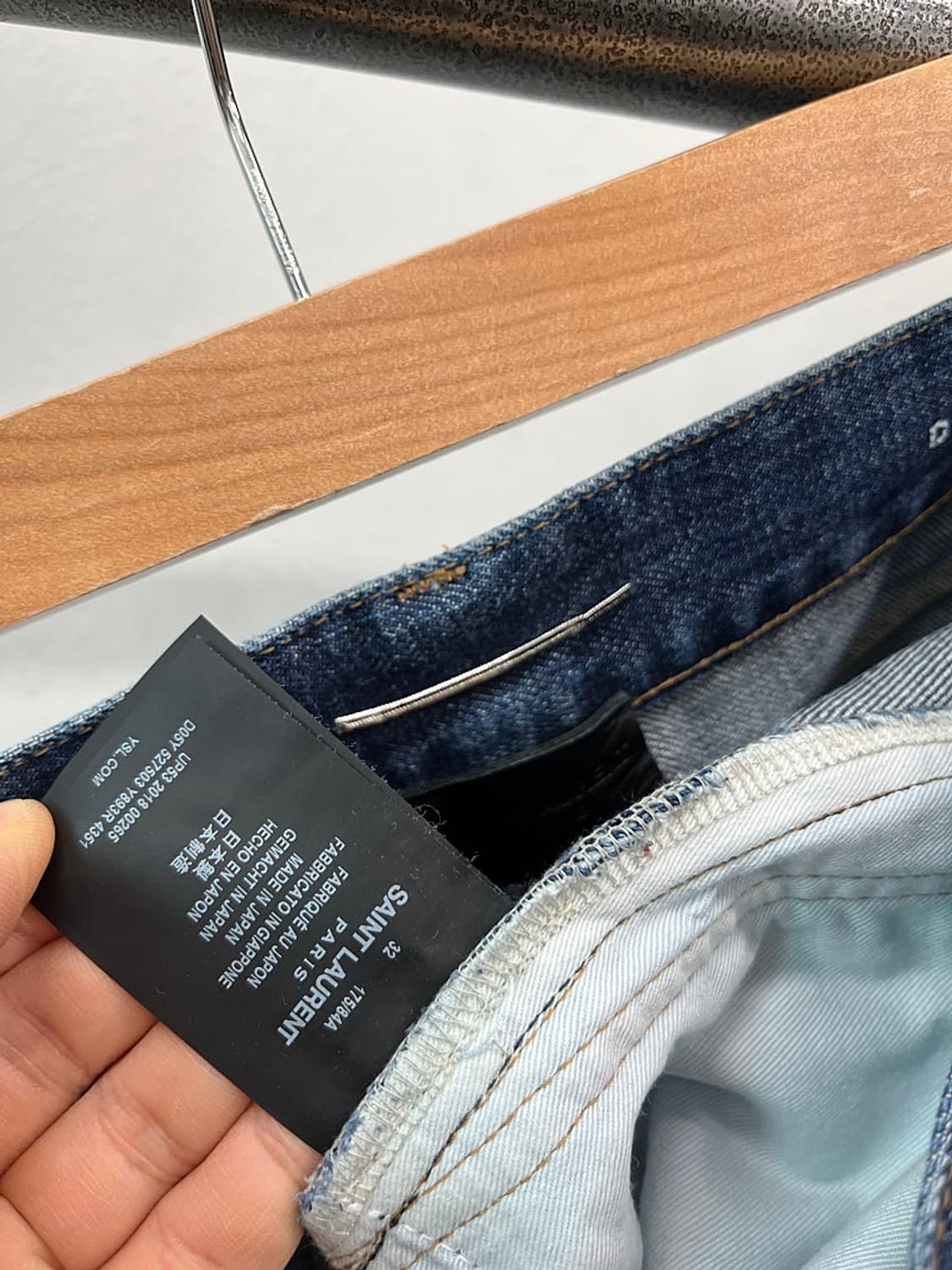 32) 생로랑 워싱 데미지 스키니진  상품이미지8