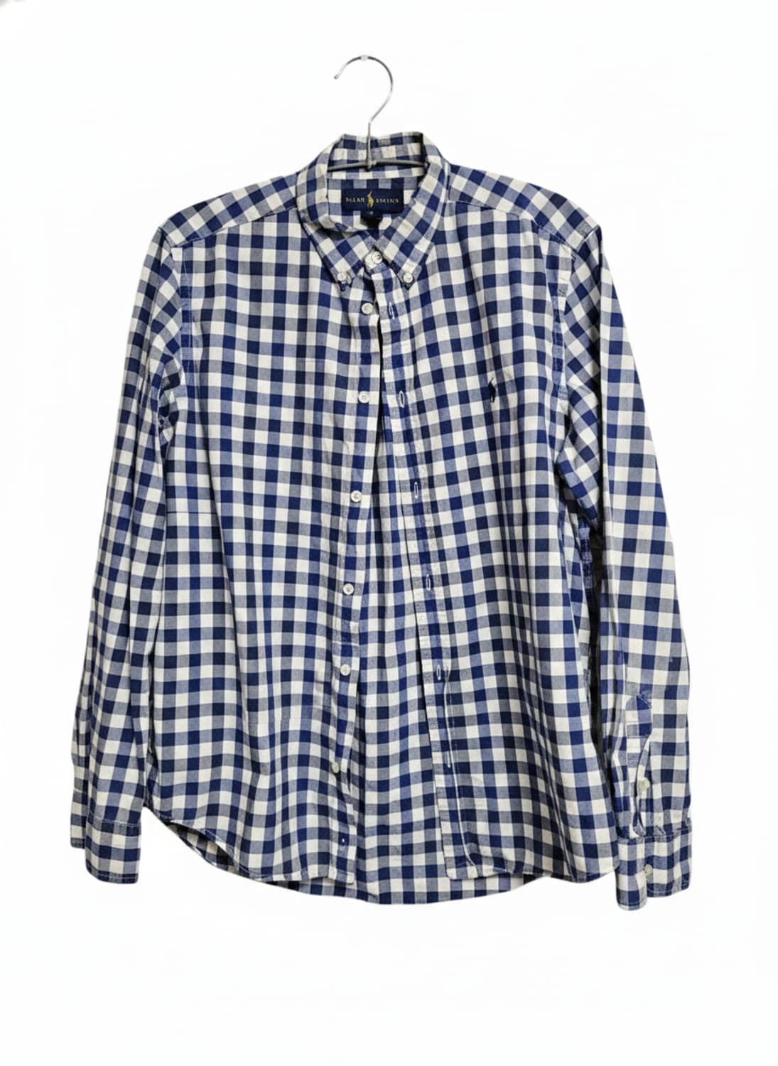폴로 랄프로렌 블루 체크 코튼 셔츠XL 상품이미지1
