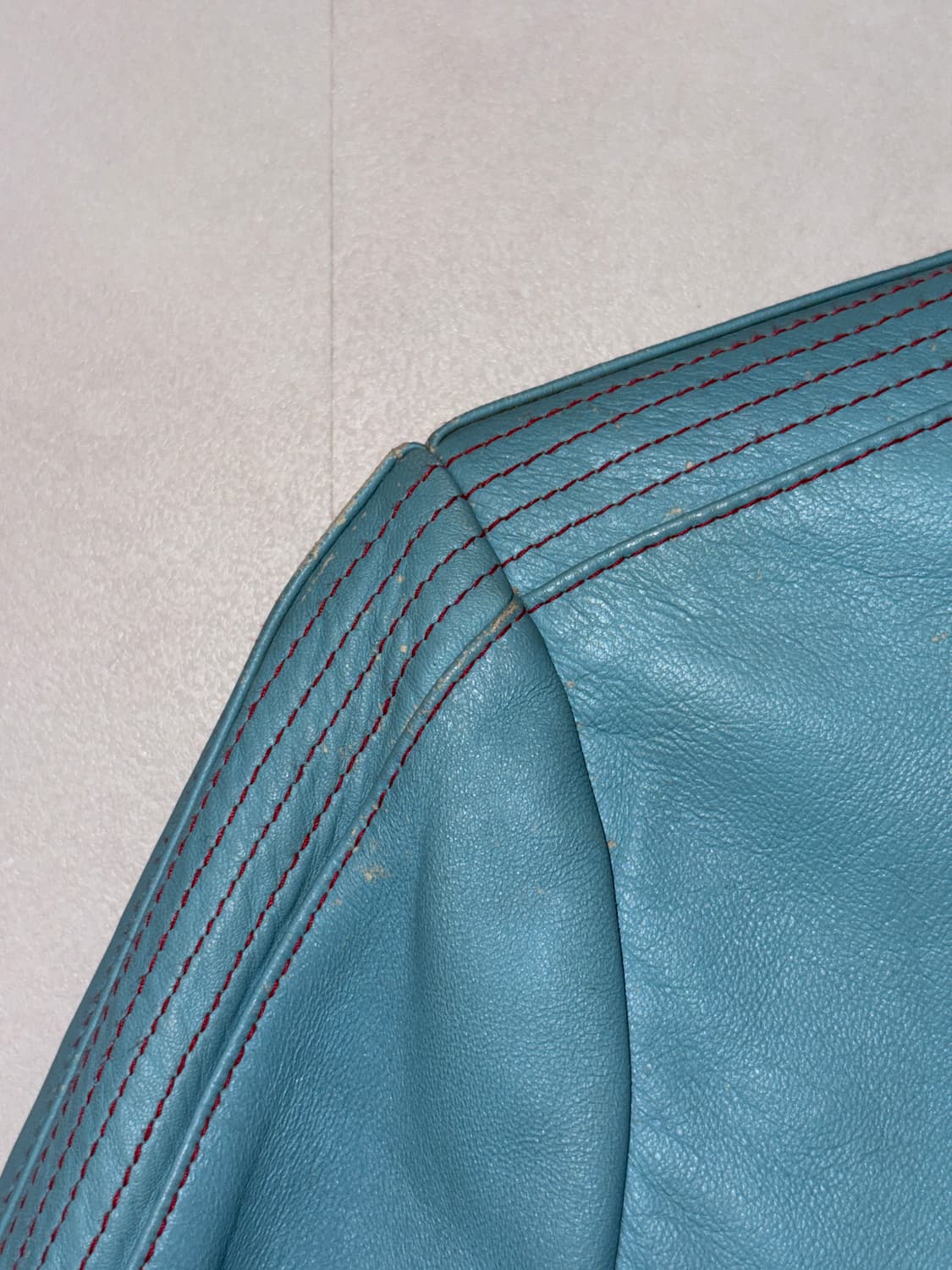 Sky blue lamb skin stitch jacket  상품이미지6