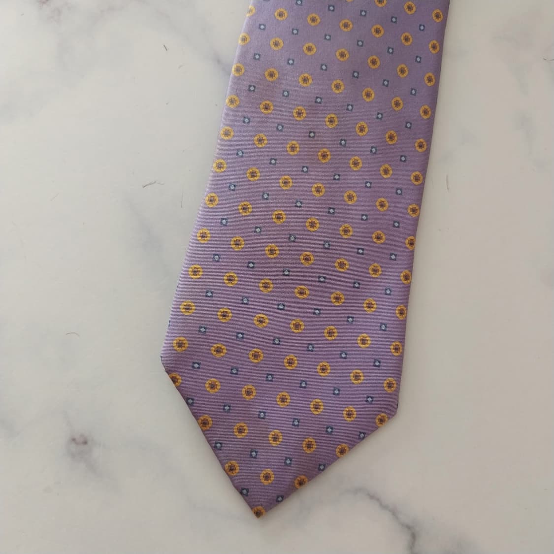 앤드류스 타이 실크 퍼플 도트 패턴 넥타이 9cm A등급 K1734
 상품이미지7