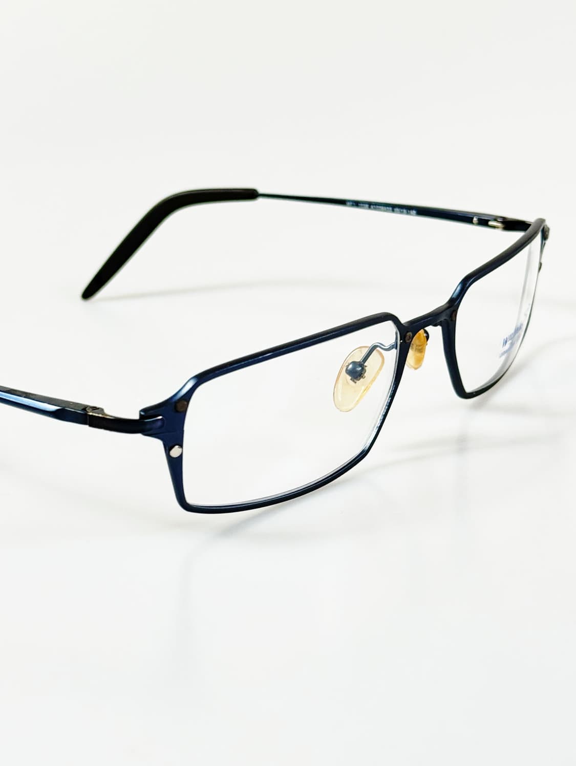 90s WILLIAMS F1 네이비 슬림 스퀘어 메탈 빈티지 안경 상품이미지4