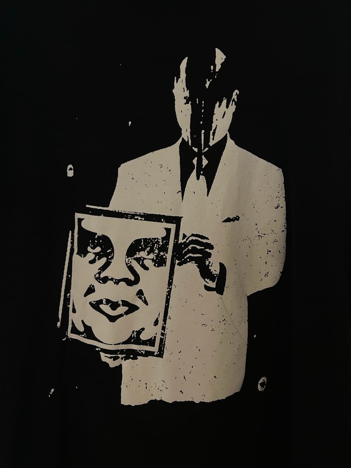 OBEY 블랙 그래픽 반팔티 M 상품이미지3