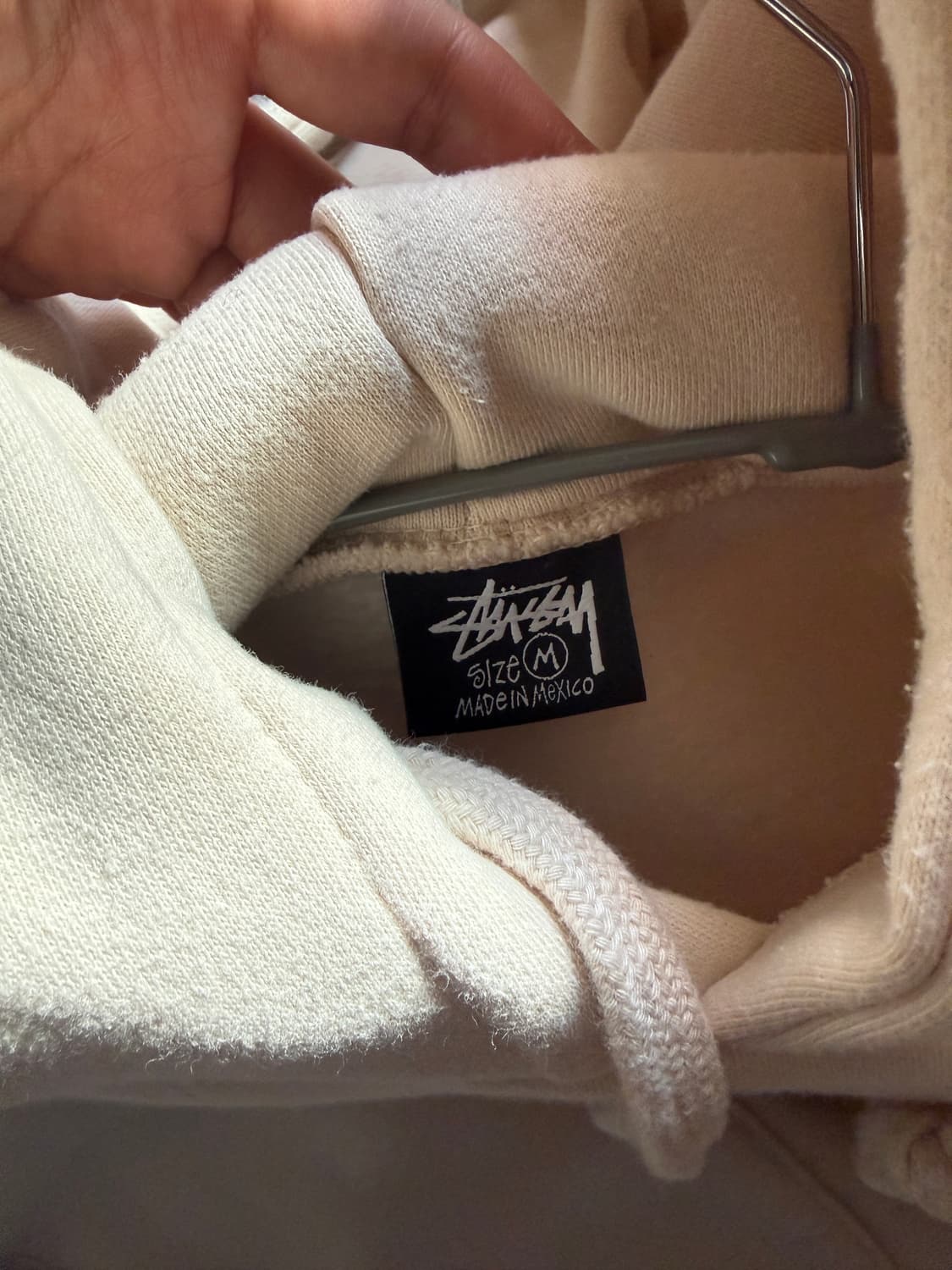 스투시 베이지 후드 M 상품이미지3