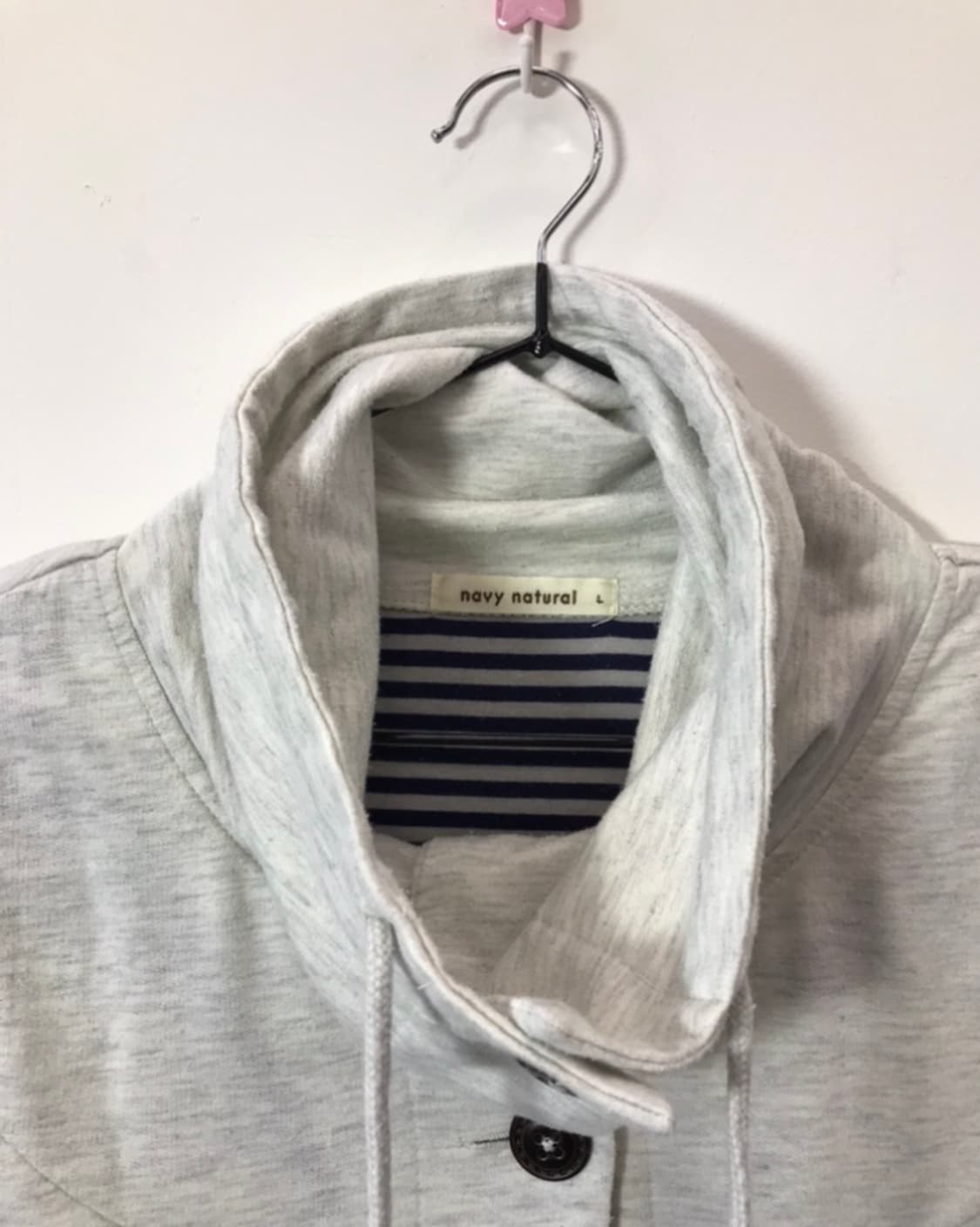 Jpn Oatmeal High-Neck Button Cardigan 상품이미지3