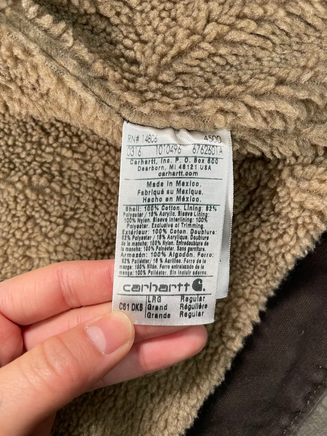 칼하트 c61 쉐르파 릿지 자켓 상품이미지7