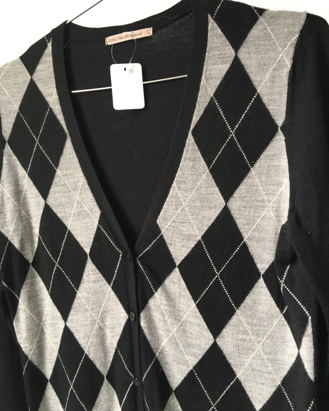 Argyle pattern knit cardigan 상품이미지4
