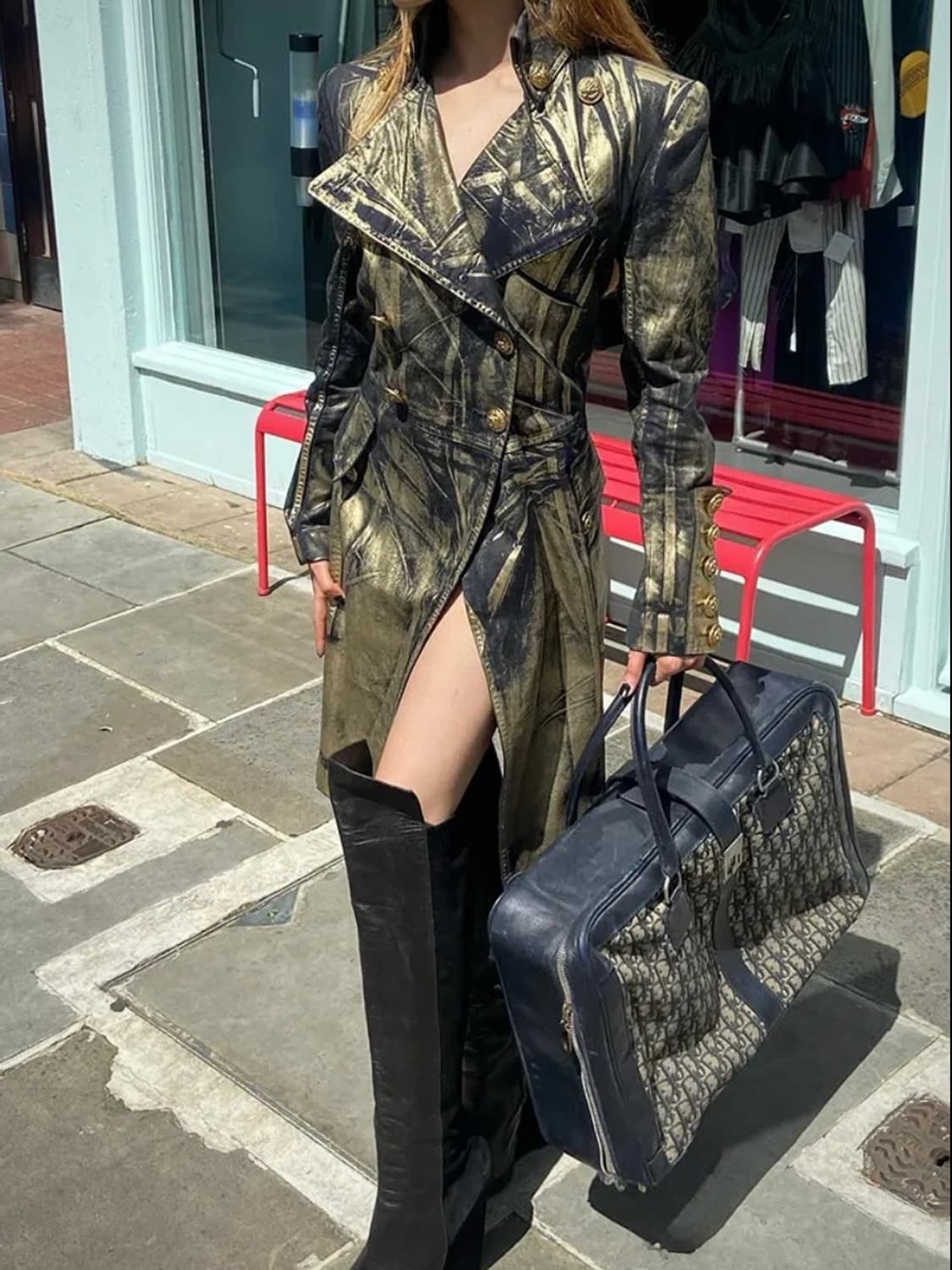 발망 데카르넹 골드 브러쉬드 나폴레옹 코트 상품이미지1