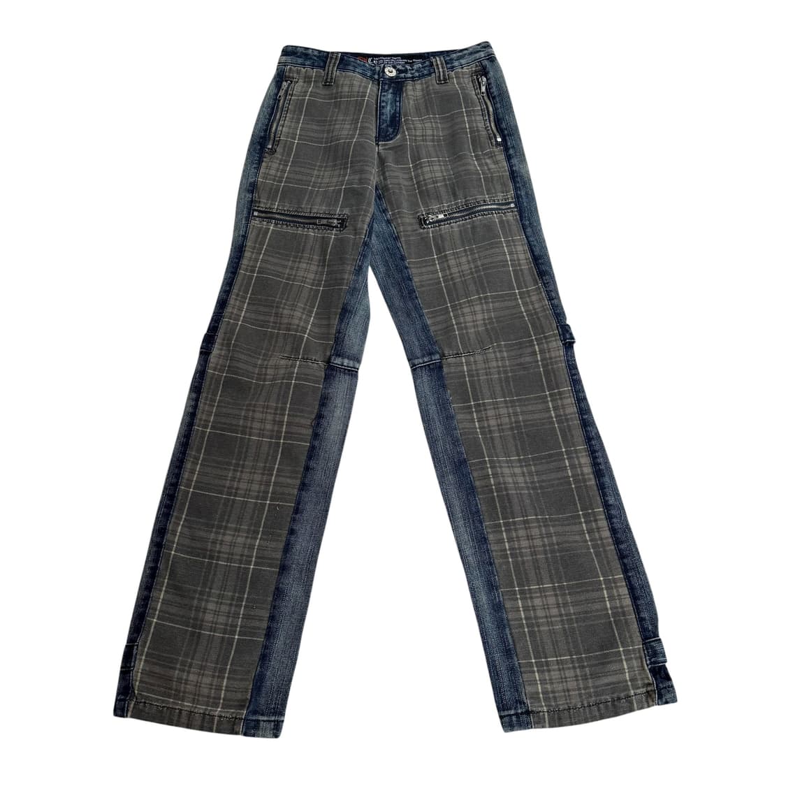빈티지 체크 데님 팬츠 상품이미지1