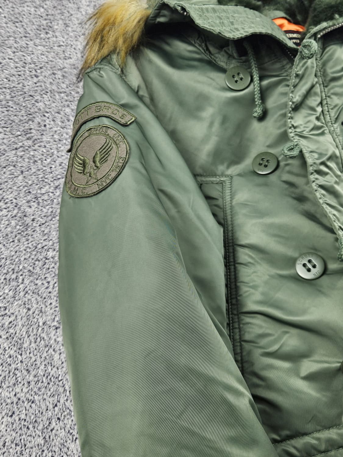 쇼트 타입 N-3B 밀리터리 파카 퍼 후드 자켓 ( M ) / 10373 상품이미지4