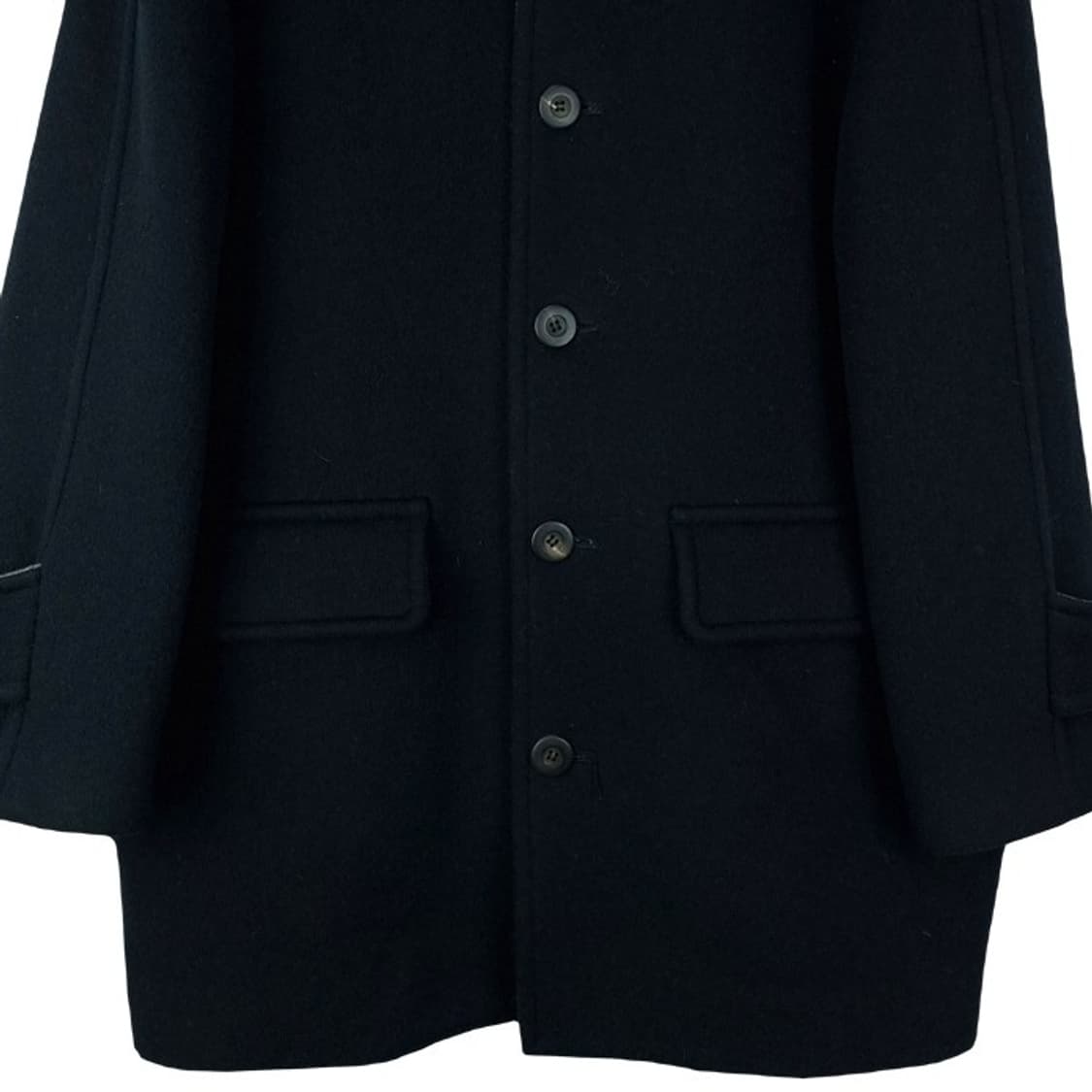 [피에르 발망] 오버핏 미들 모직 발마칸 코트 블랙 P01280 상품이미지5