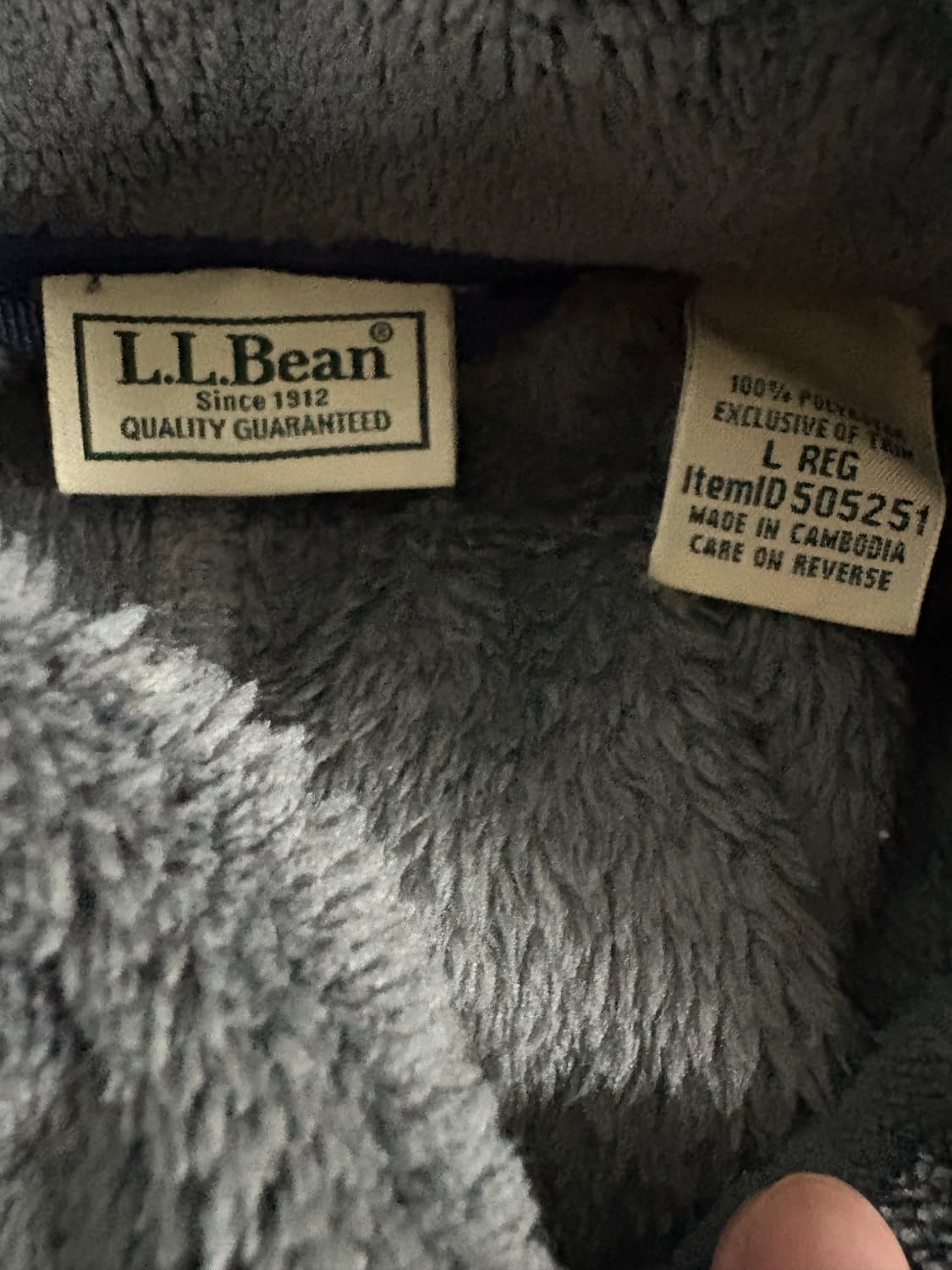 LLBean 엘엘빈 플리스 자켓 그레이 L 상품이미지2