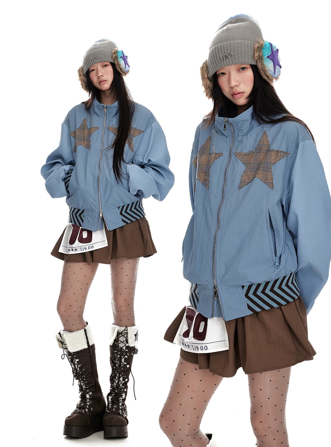 JIKOO STAR FAIRYTALE 더블 지퍼 자켓 상품이미지2