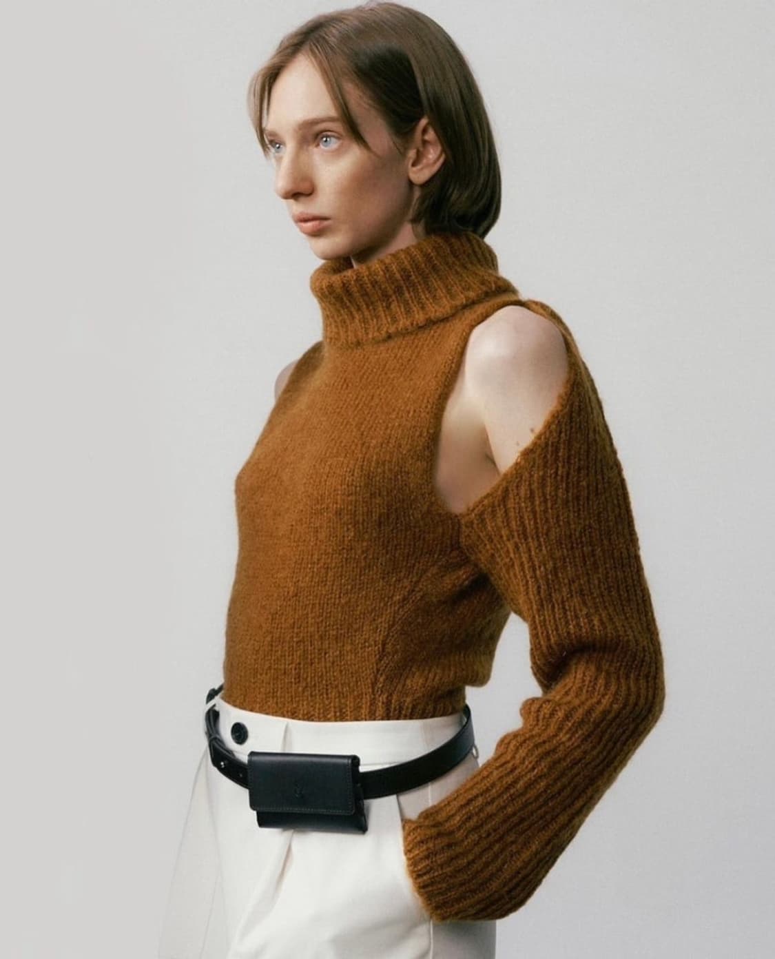 에핑글러 컷아웃 니트 홍시 상품이미지1