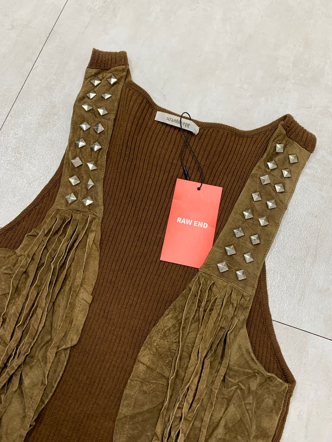 Scramble egg 큐빅 디테일 웨스턴 베스트 #506 상품이미지2