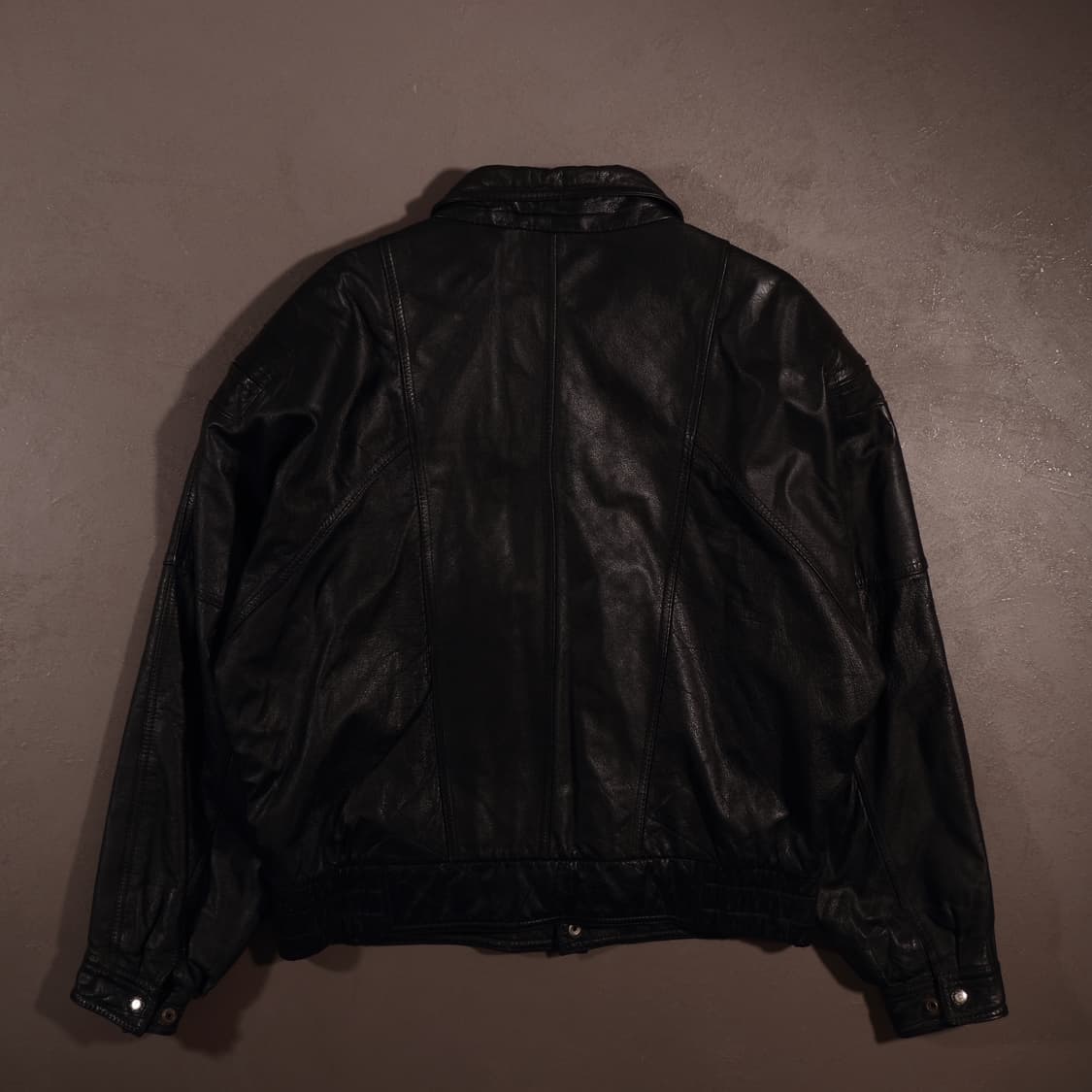 빈티지 레더 크롭 봄버자켓 상품이미지5