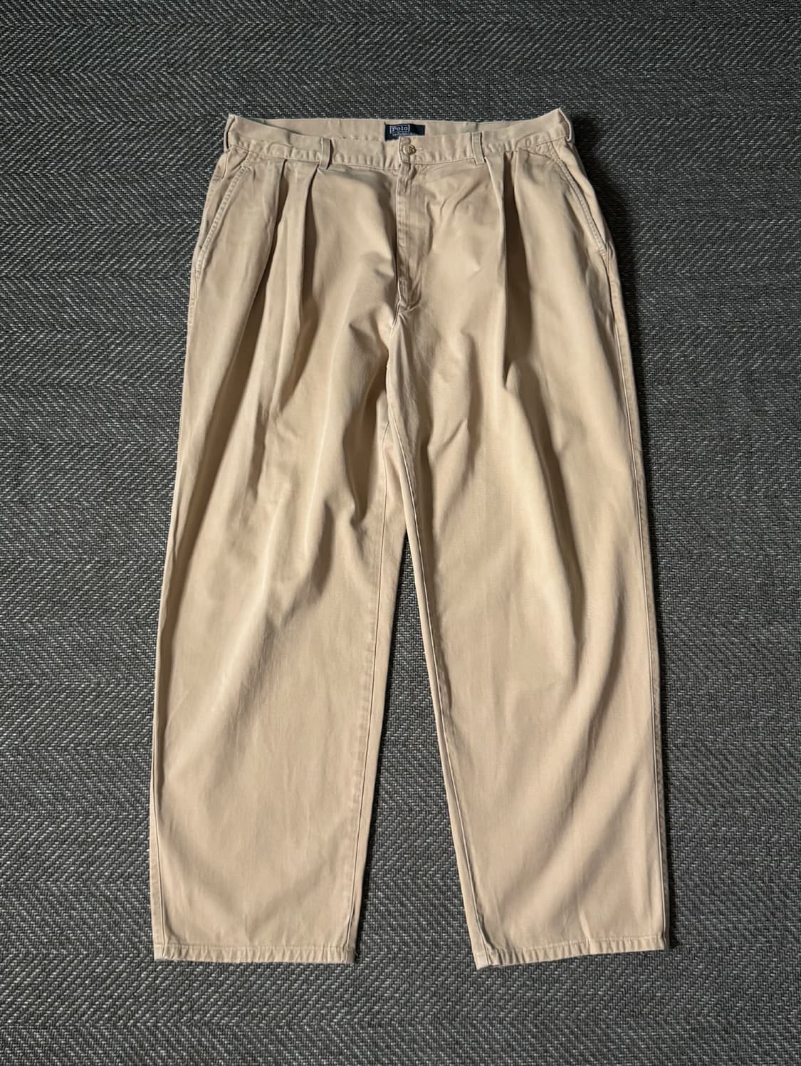 (36) 80s USA 폴로 랄프로렌 더블 플리츠 치노 팬츠 상품이미지1