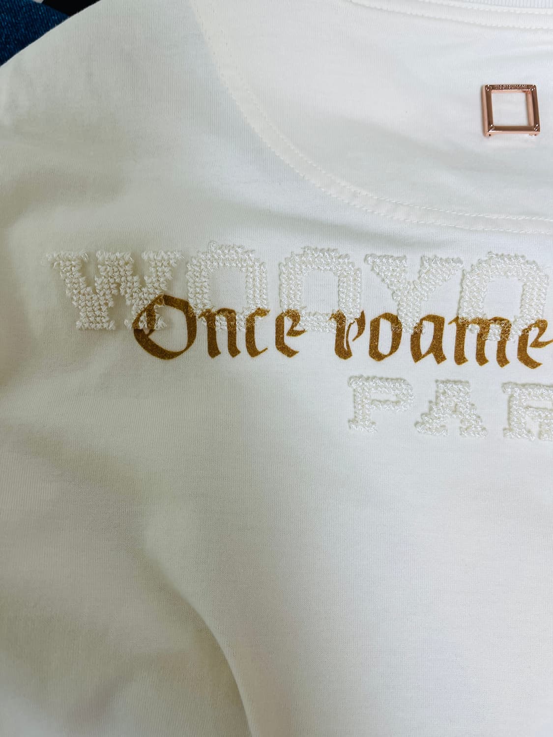 우영미 반팔 티셔츠 아이보리 48사이즈 상품이미지3