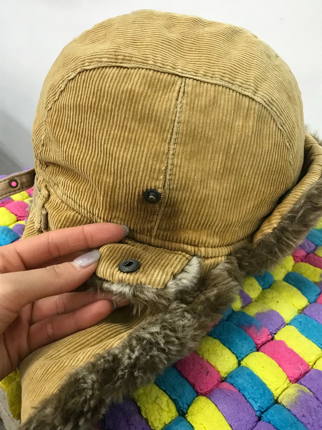 BERKELEY 빈티지 코듀로이 양털 귀달이 모자  상품이미지5