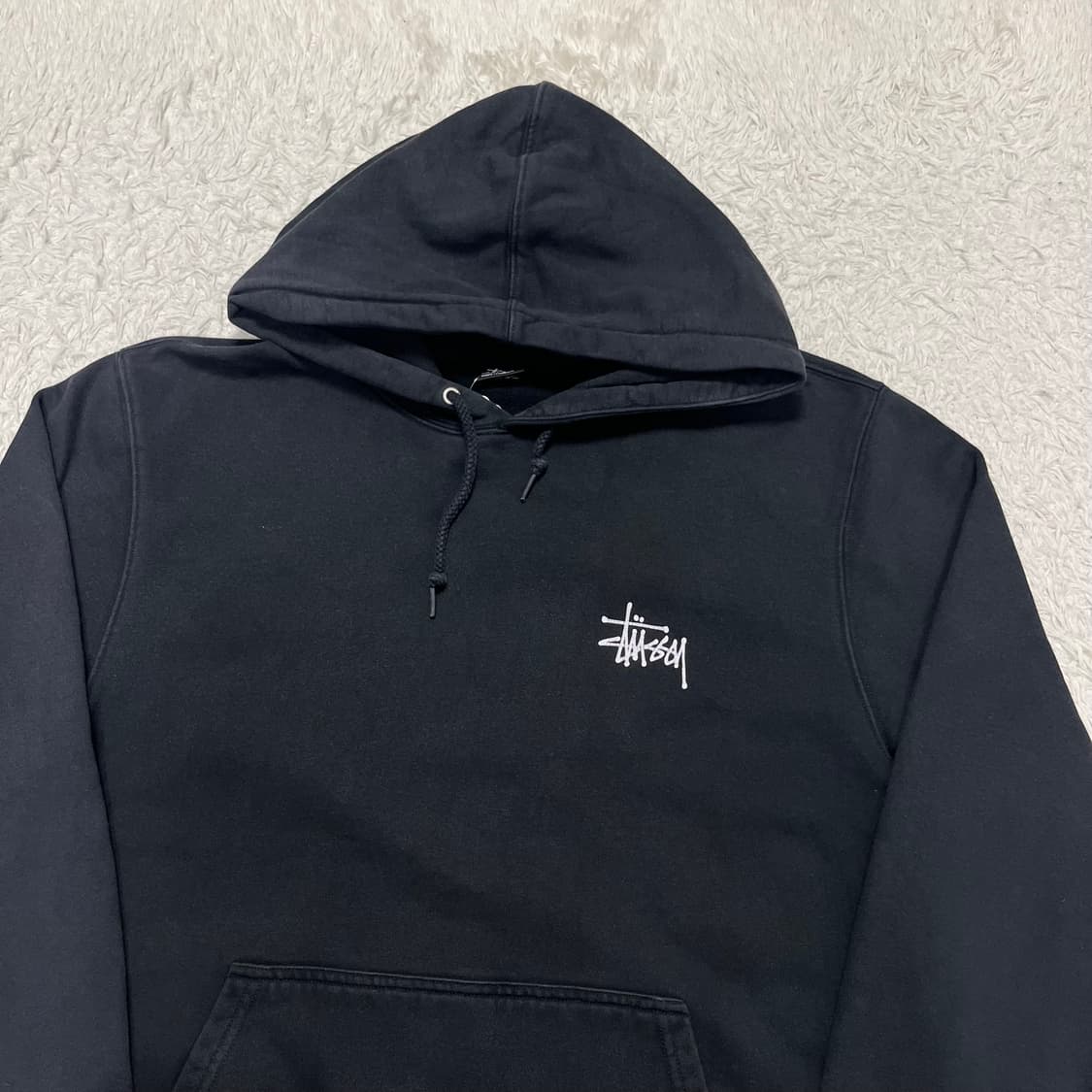 Stüssy black hoodie (후면 프린팅 갈라짐) 상품이미지6