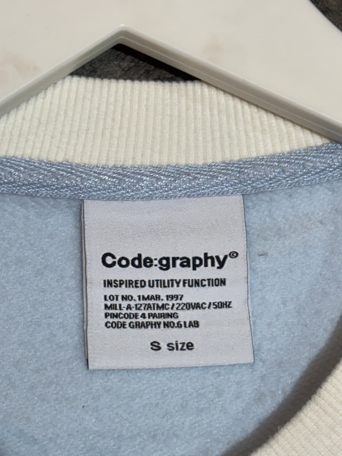 CGP 코드그라피 맨투맨 기모 S 상품이미지5