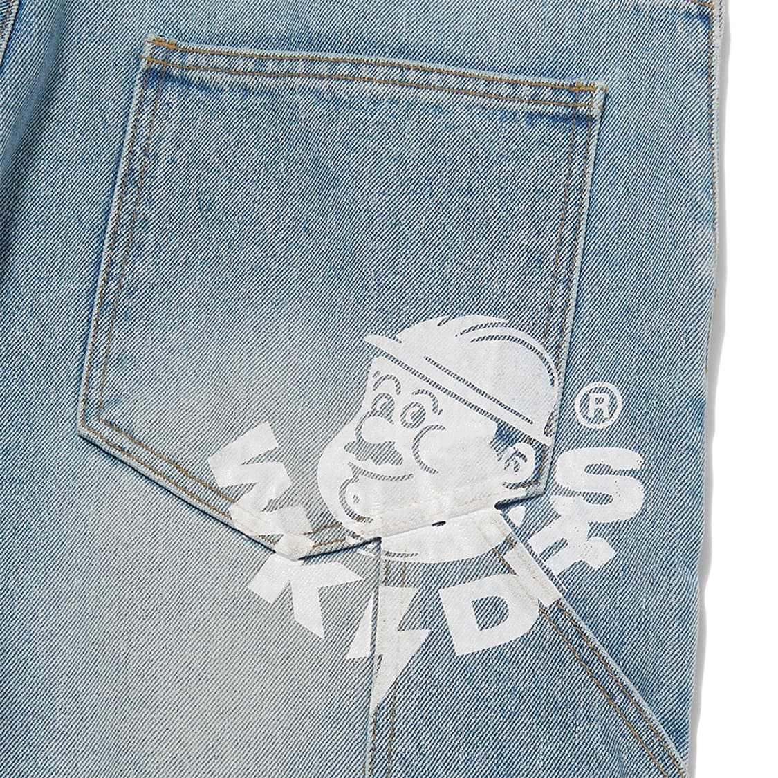 위캔더스 WORKER PANTS 블루 데님 팬츠 바지 M&L 상품이미지4