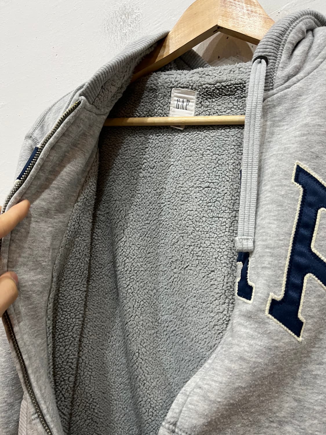 GAP 갭 이너플리스 후드집업 그레이  상품이미지2