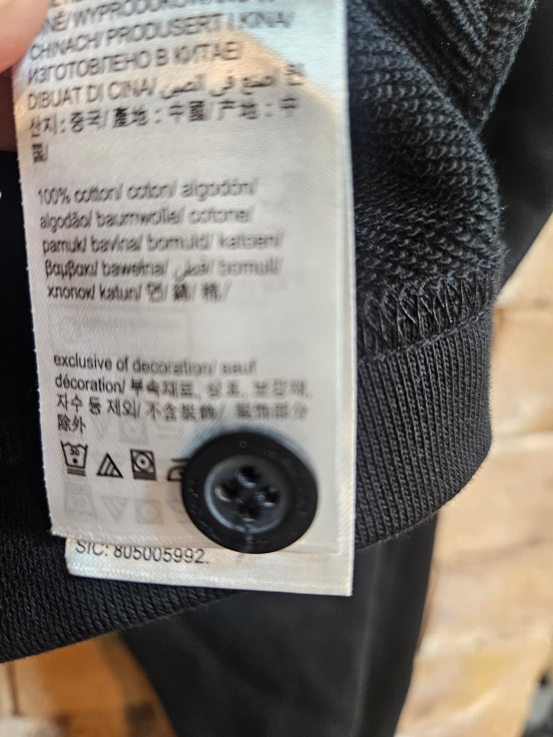 캘빈클라인진스 블랙 크롭 카라티 XS 상품이미지8