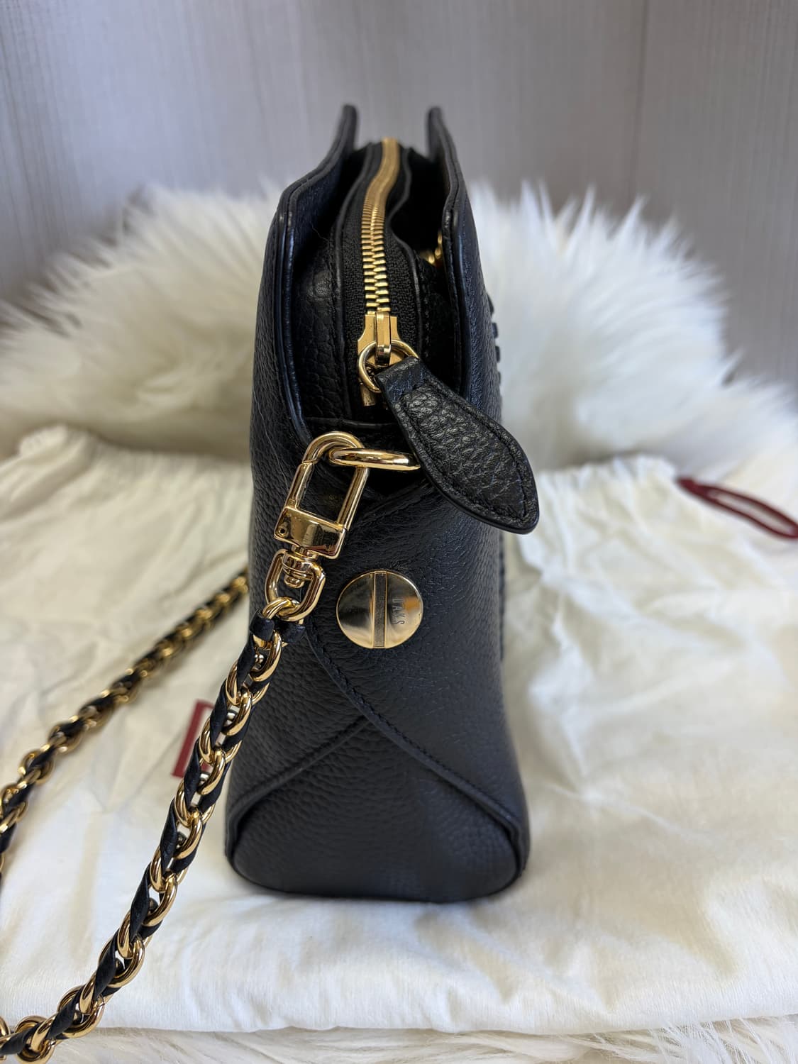 닥스 블랙 DD로고 가죽 체인 크로스백#신품급 상품이미지3