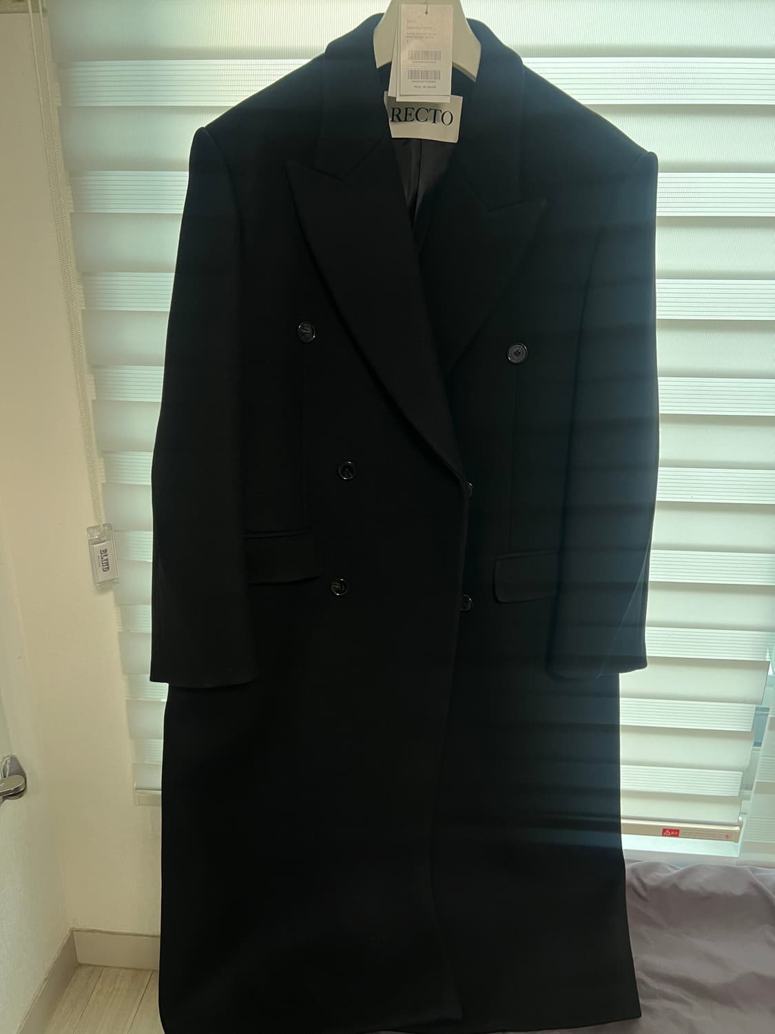 [새상품] 렉토 25FW 클래식 테일러드 더블코트 S 상품이미지4