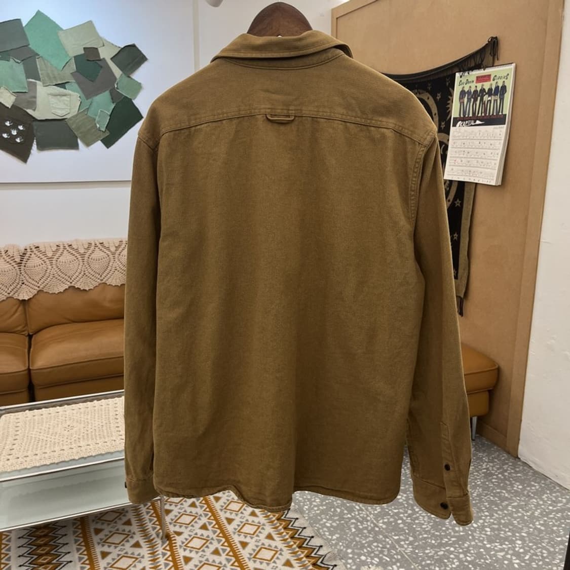 칼하트 리메이크 빈티지 오트밀 브라운 워크 셔츠 XL C10835 상품이미지4