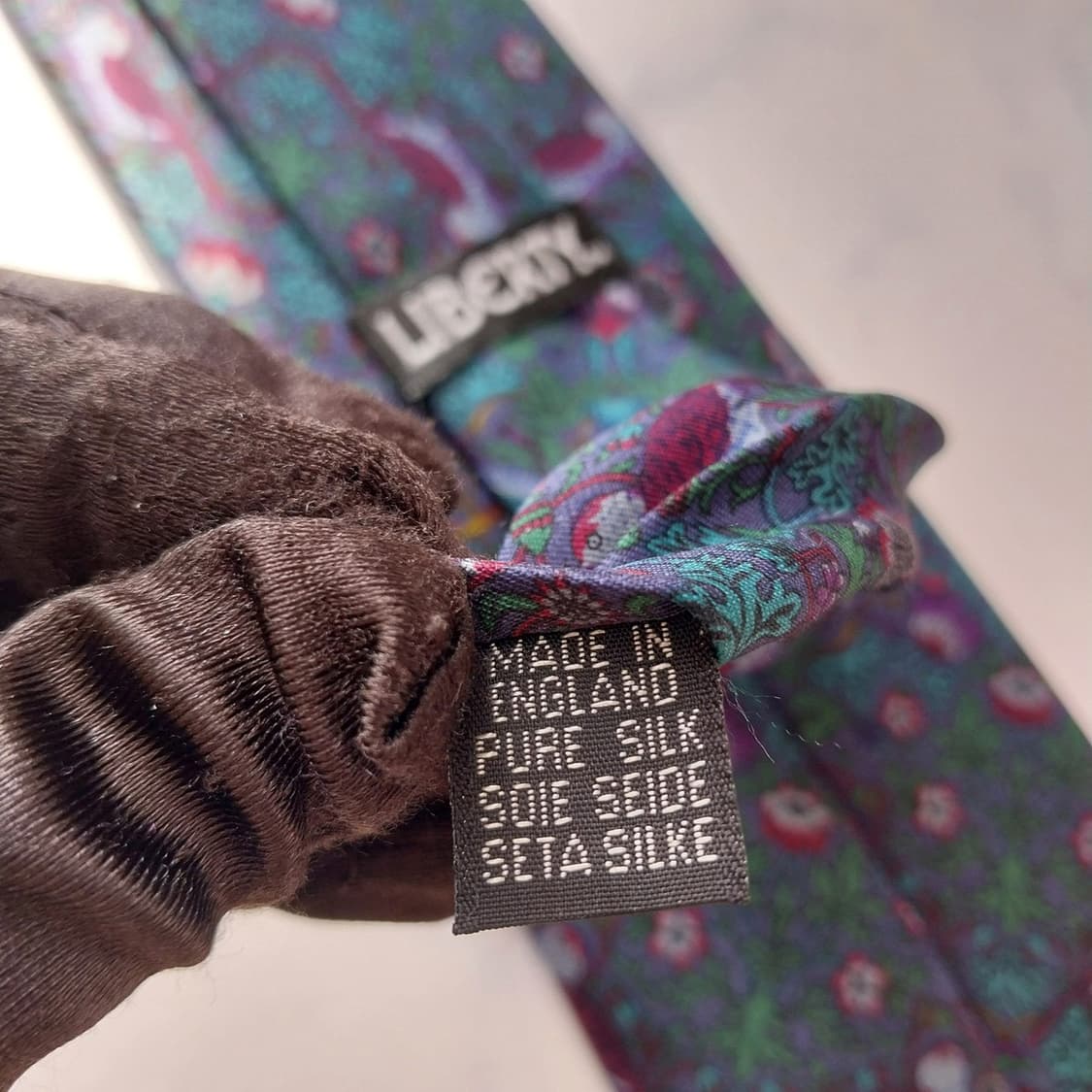 리버티 실크 그린 패턴 넥타이 9.2cm A+등급 K1716
 상품이미지10