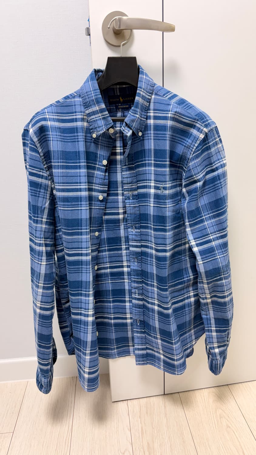 폴로 랄프로렌 블루 체크 셔츠 상품이미지1