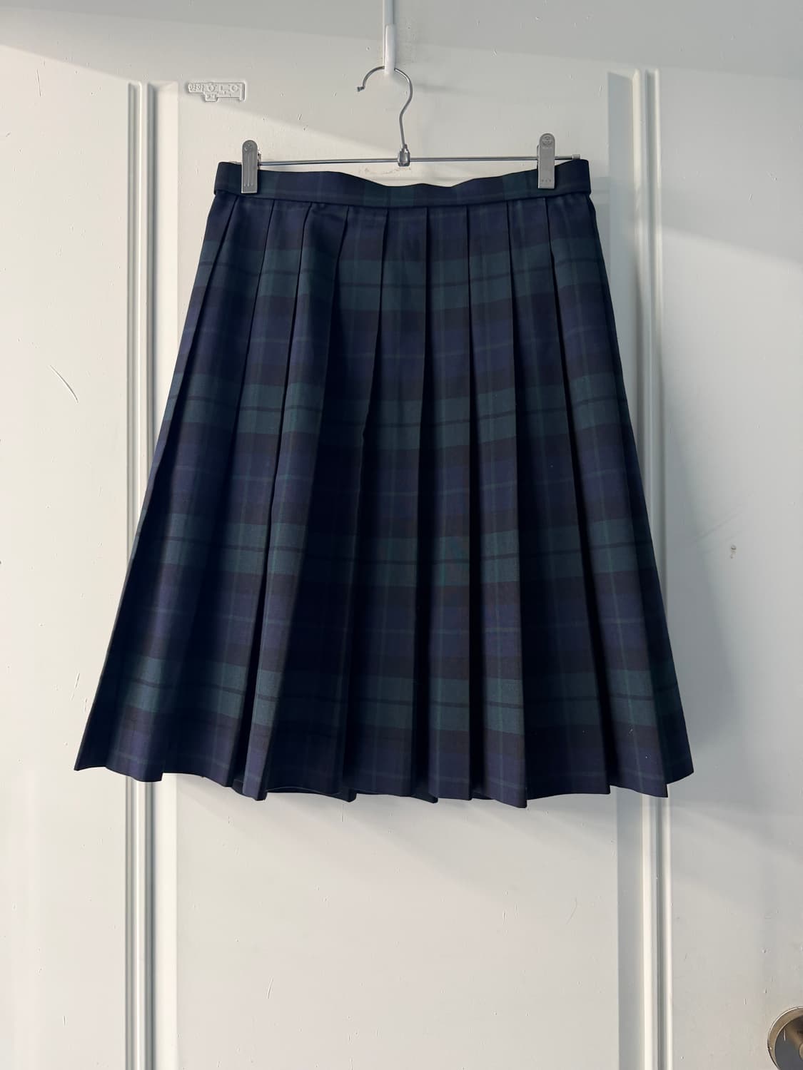 일본빈티지 체크 핀턱 미디스커트 상품이미지7