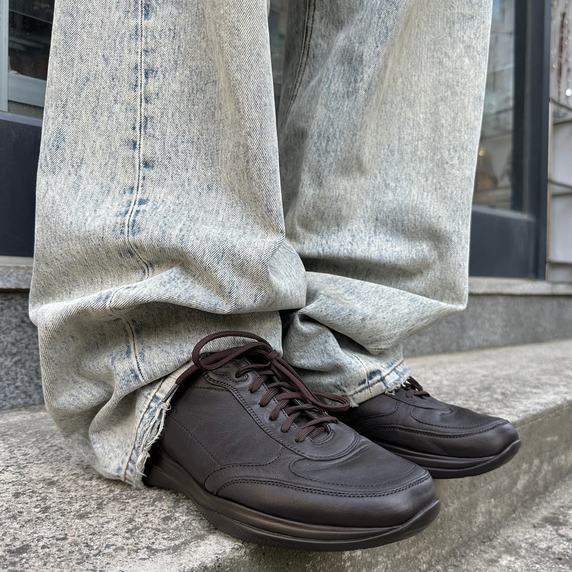 00s 빈티지 프라다 스포츠 플랫폼 가죽 스니커즈 상품이미지1