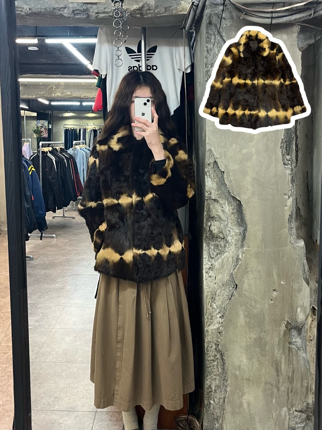 빈티지 모피 믹스 퍼 자켓 #csz2548 상품이미지1