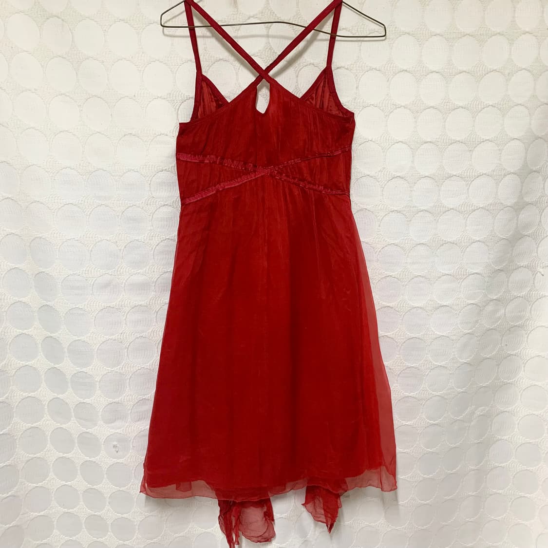 아르마니 레드 실크 원피스 상품이미지5