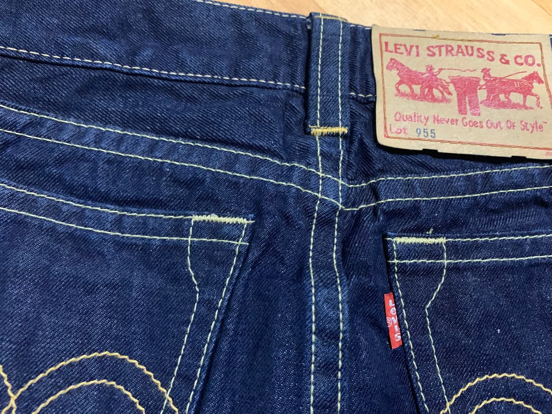 LEVIS TYPE1 리바이스 타입원 955 크러시트 워시 데님 스커트 상품이미지4