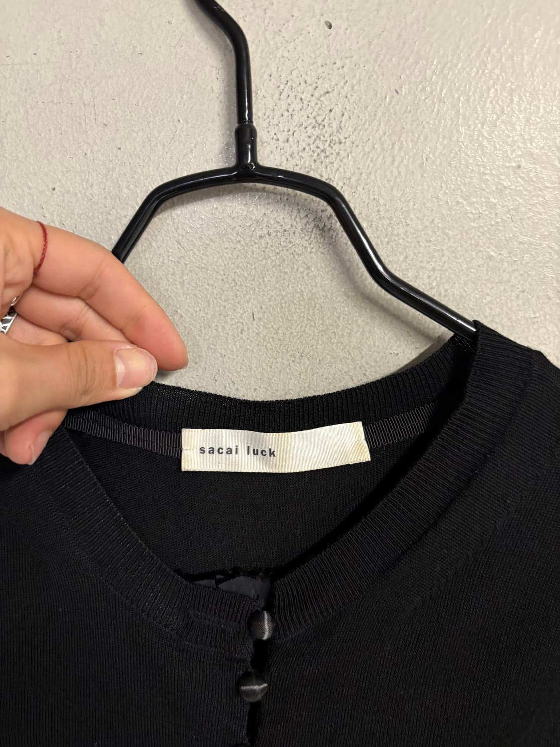 SACAI LUCK back pleats cardigan black 1  상품이미지8