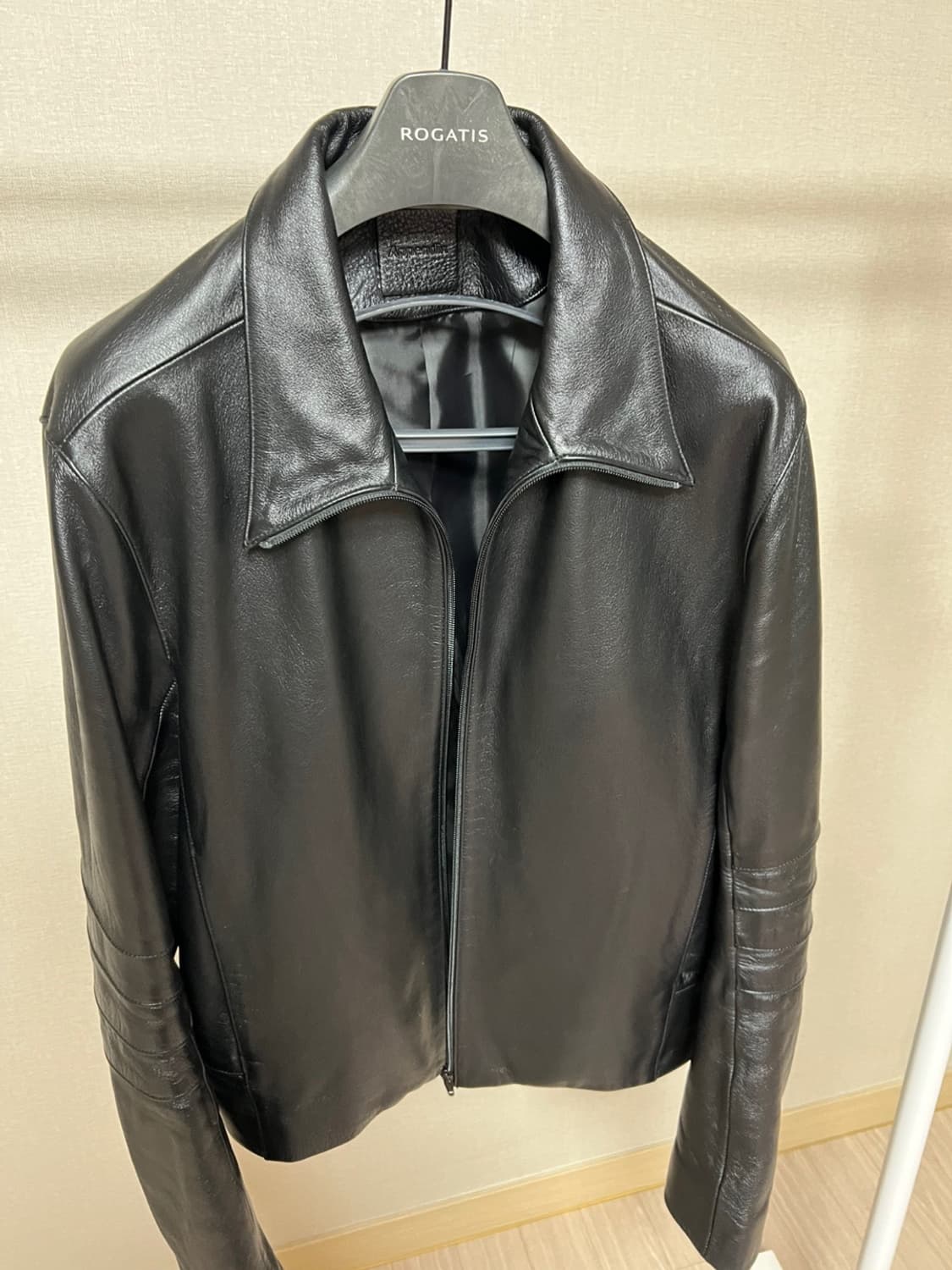 머듈 014 레더자켓 4사이즈 블랙 상품이미지1