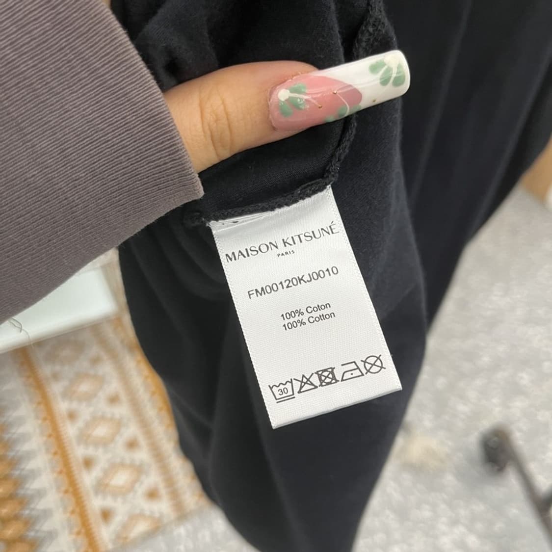 메종키츠네 빈티지 모던 캐주얼 트리컬러폭스 반팔티 XL C11372 상품이미지6