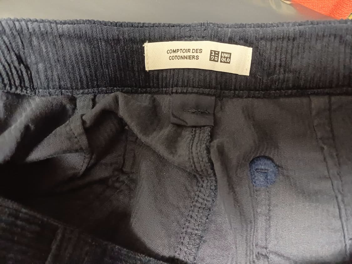 [XL] 유니클로 x 콩뜨와 데 꼬또니에 코듀로이 와이드 팬츠 (네이비) 상품이미지4