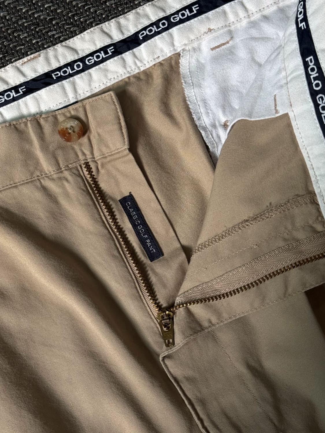 (38) 90s 폴로 랄프로렌 골프 클래식 플리츠 치노 팬츠 상품이미지3